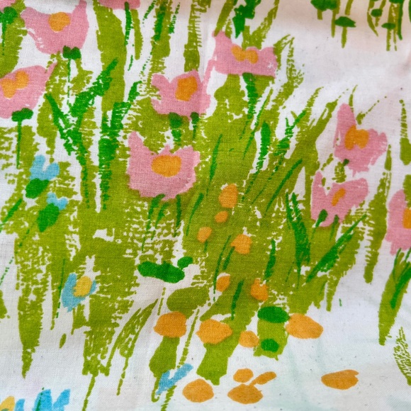 Vintage Pillowcase Garden Butterfly Flower Garden 1970’s Burlington - Picture 6 of 11